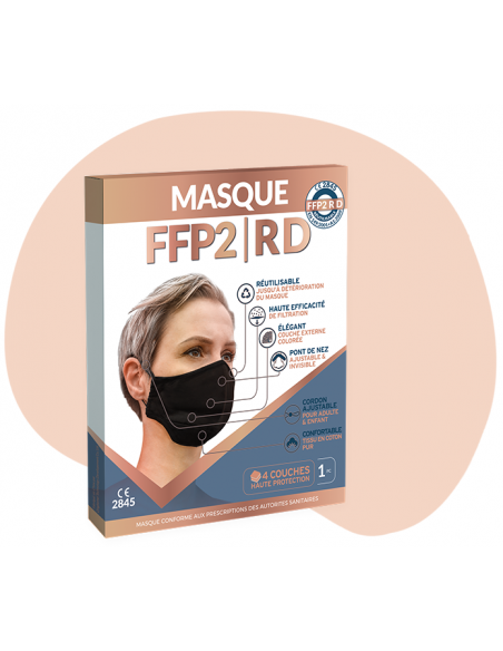 Masque FFP2 réutilisable haute protection au cuivre - Adulte et enfant